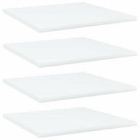 BÜCHERREGAL-BRETTER 4Er Set Weiss 40/40/1,5 Cm Holzwerkstoff - Weiß, Holzwerkstoff (40/1.5/40cm) - vidaXL