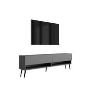 TV-LOWBOARD 170 cm Anthrazit, schwarze schräge Beine, 170 × 32 × 52 cm - Grau, Holzwerkstoff (170/52/32cm) - 3XE LIVING