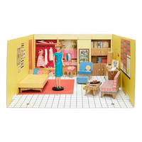 PUPPENHAUS Retro Villa Barbie Haus 1962 Möbelset - Gelb, Holz - Barbie