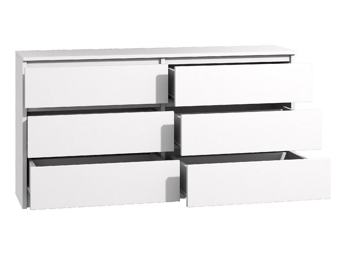 KOMMODE bella6 140 Weiss mat - Weiß, Holzwerkstoff (140/76/35cm) - roe furniture