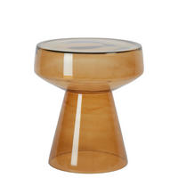 BEISTELLTISCH Dakwa Gelb Ø37/44 cm - Gelb, Glas (37/37/44cm) - Light & Living