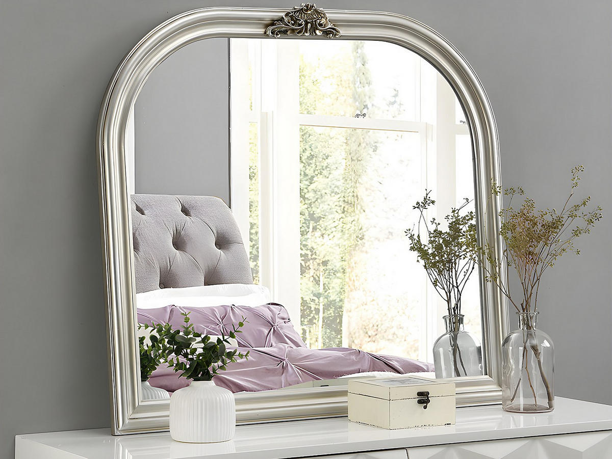 SPIEGEL - H. 81 cm - Paulowniaholz - Silberfarben - IZEY - Silberfarben, Holz (90/81/1cm) - Vente-Unique