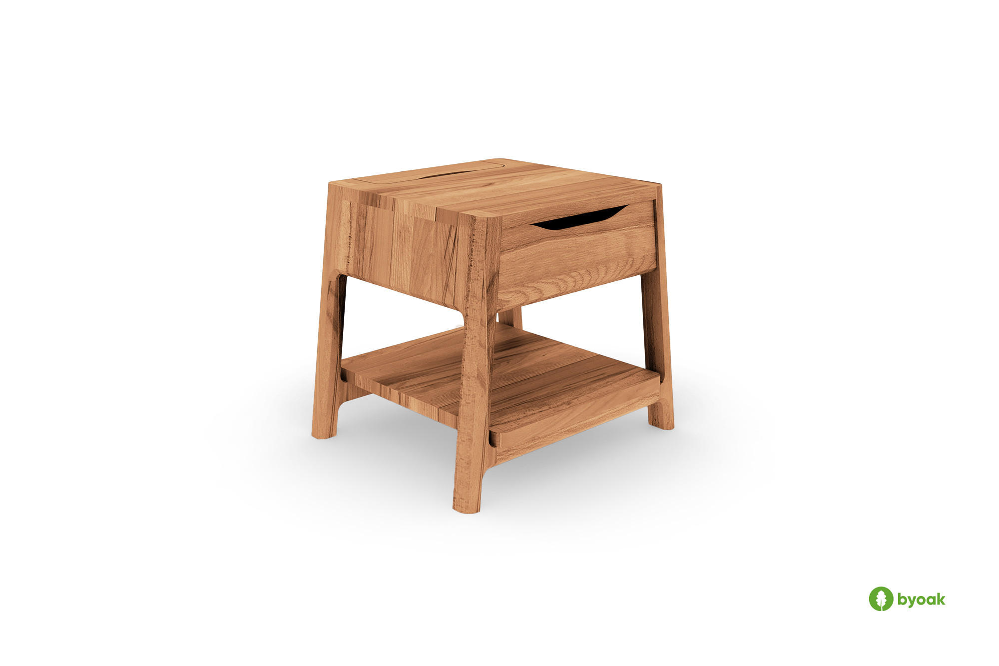 NACHTTISCH PAUL Kernbuche - Kernbuche, Holz (47/40/44cm) - byoak