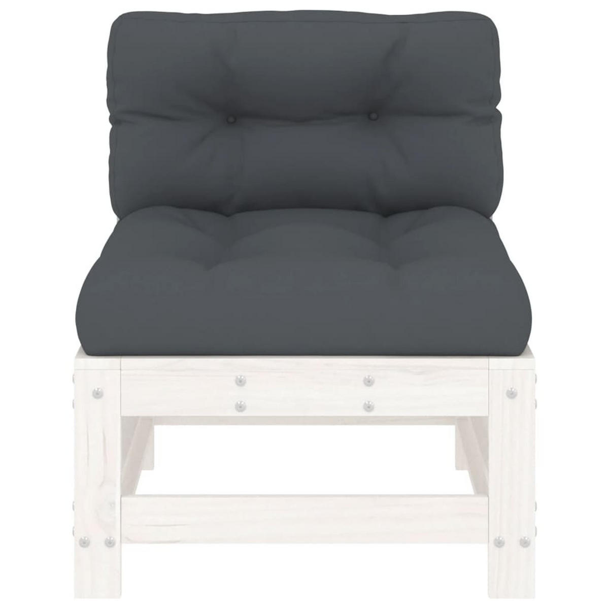 GARTENSOFA HUXAD 63.5/57.5/60 cm （2-SITZER） - Weiß, Holz (63.5/57.5/60cm) - ZMH