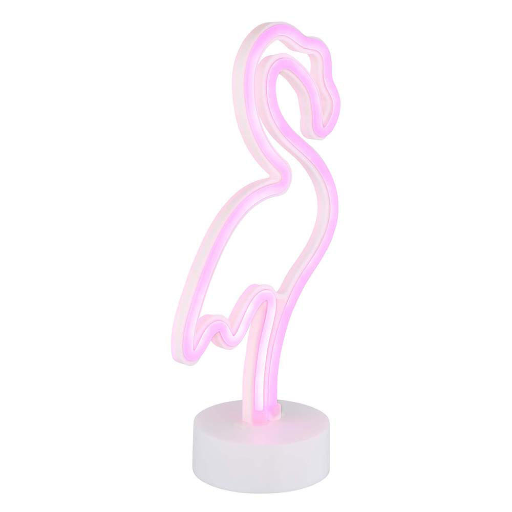 LED TISCHLEUCHTE Flamingo Weiß - Weiß, Kunststoff (14.5/10/33cm) - Globo Lighting