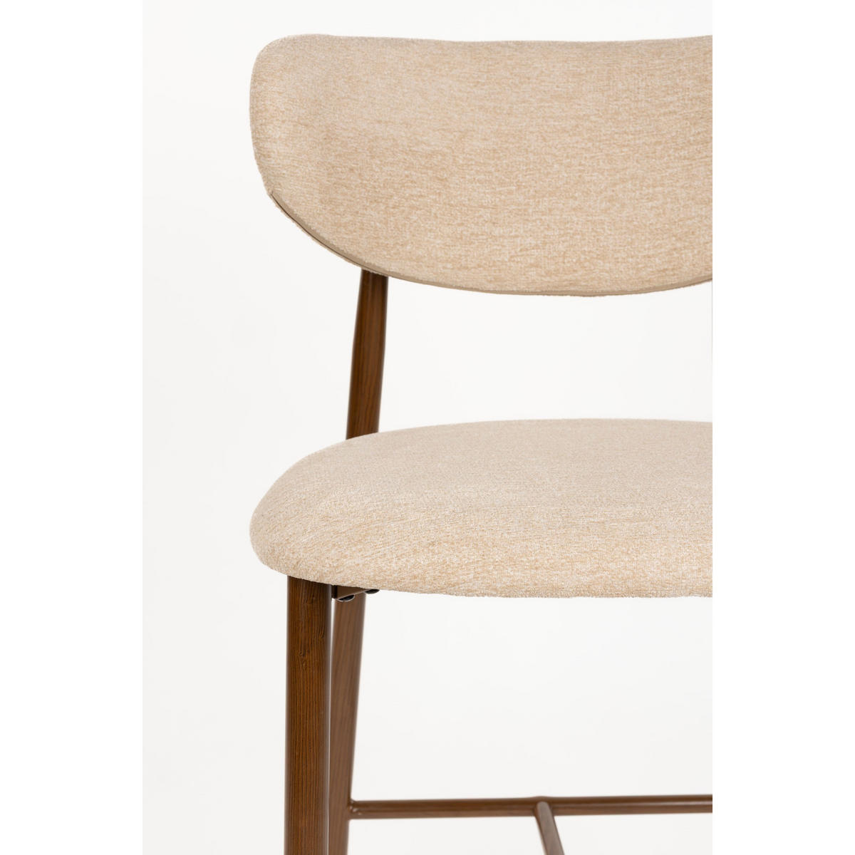 BARHOCKER Noor Rückenlehne 66 cm Beige - 2 er Set - Beige/Grau, Kunststoff (52/98/55cm) - Housecraft Living