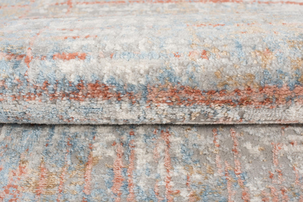 TEPPICH VALLEY Grau Orange 160/220 cm - Orange, Textil (160/220cm) - Tapiso