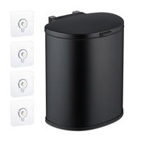 KÜCHENMÜLLEIMER - Schwarz, Kunststoff/Metall (28/32/25cm) - Relaxdays