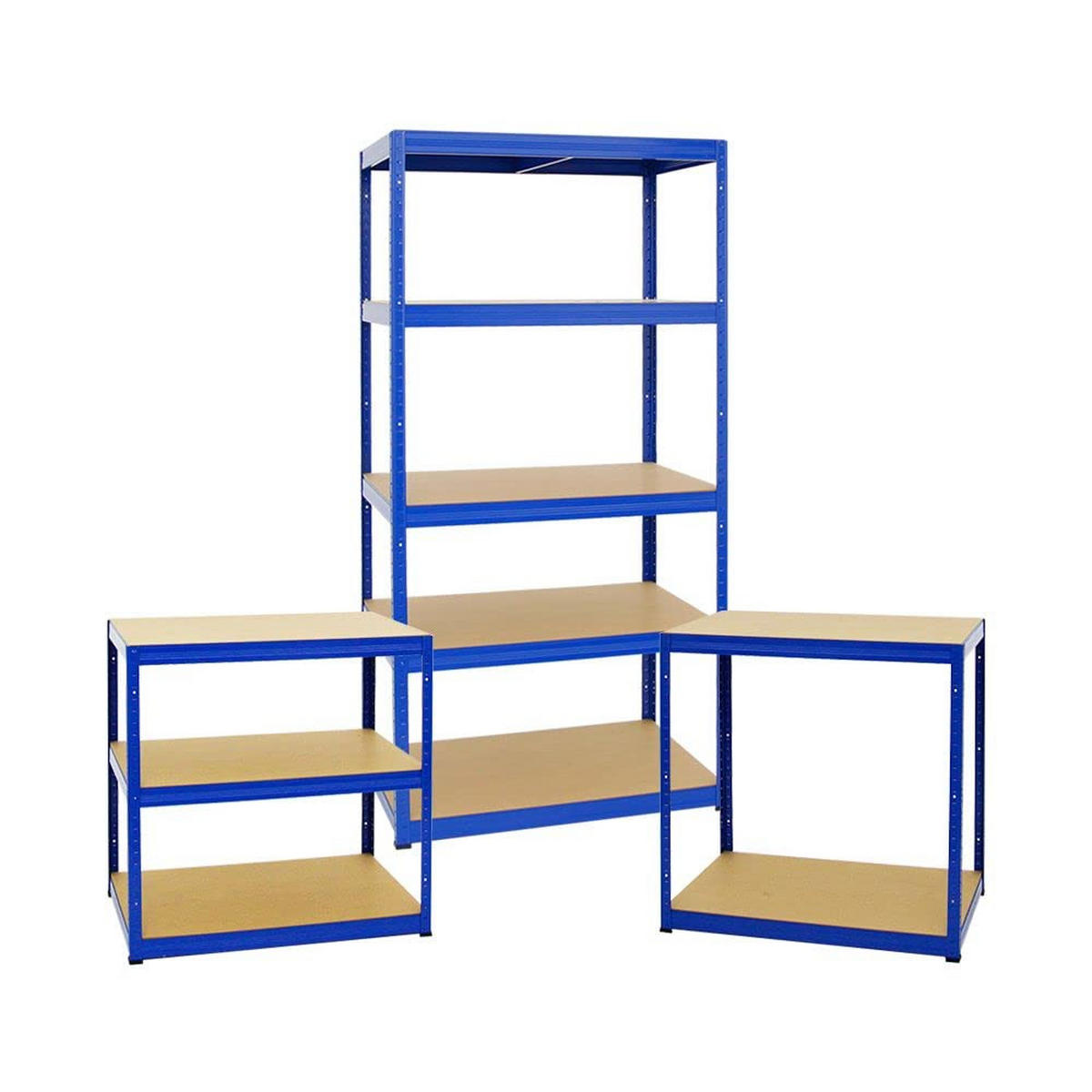 SCHWERLASTREGAL Slim Elephant M 2er-Set mit 2x 180x90x60 cm 5 Ebenen Fachlast 350 kg Blau - Blau, Metall (180/180/60cm) - PROREGAL