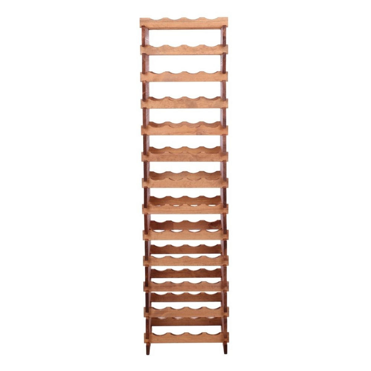 WEINREGAL VINOTECA FLEX PRO HxBxT 177x46x28cm 52 Flaschen auf 13 Ebenen Braun geölt - Braun, Holz (46/177/28cm) - PROREGAL
