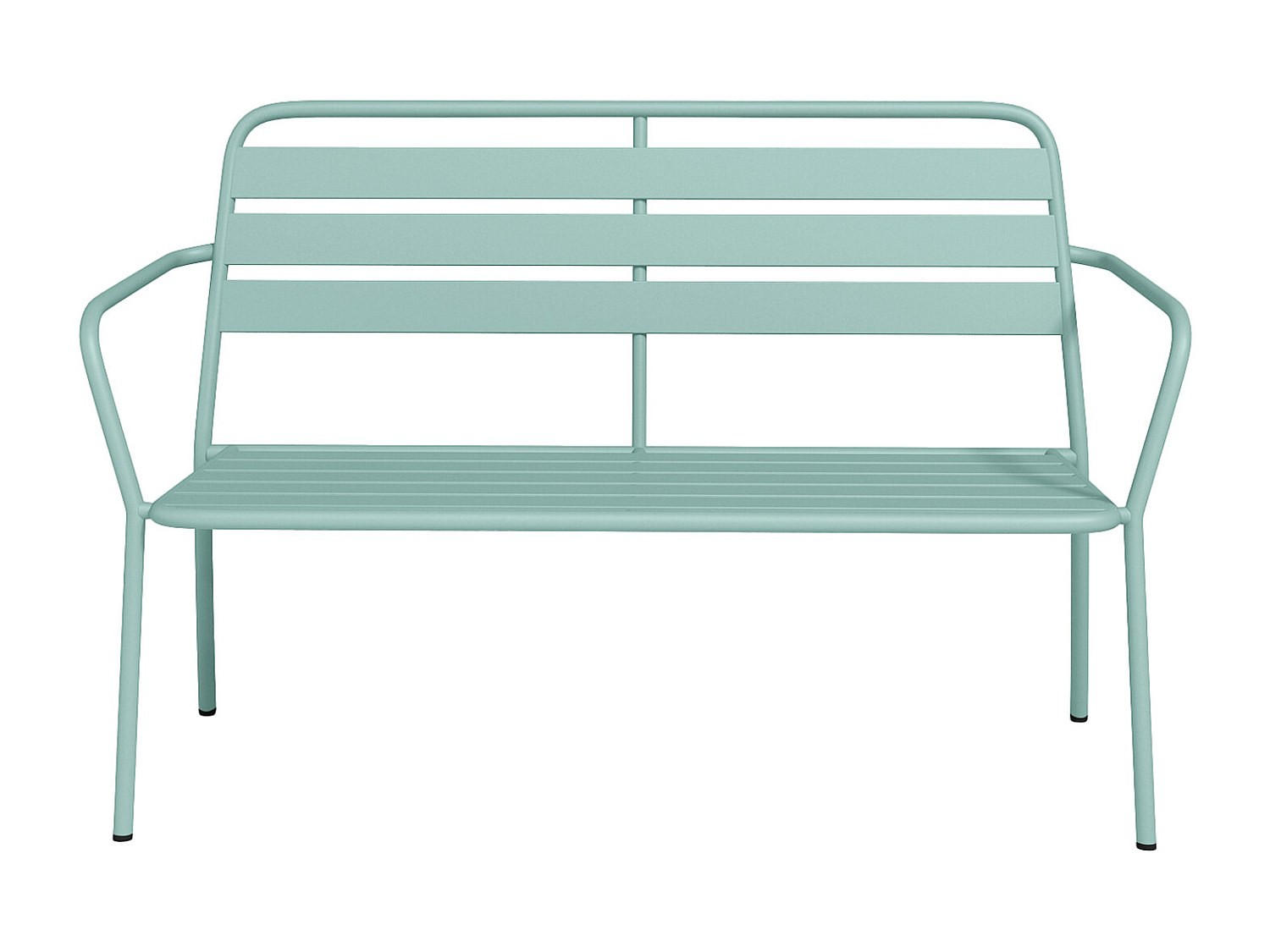 GARTENBANK - 2 Personen - Metall - Mandelgrün - - Grün, Metall (123/82/58cm) - Vente-Unique