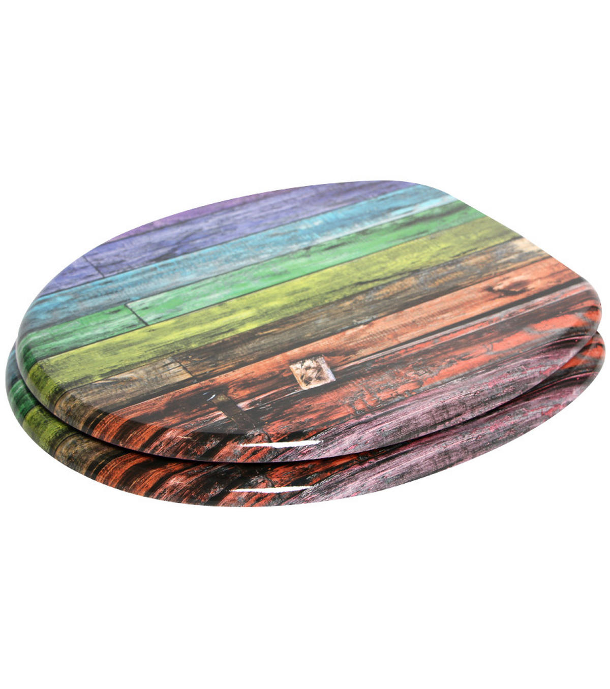 WC-SITZ Rainbow - Multicolor, Holzwerkstoff (38/6/47cm) - Sanilo