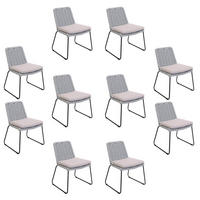 GARTENSTUHL BALERO - 10, Hellgrau - Hellgrau, Kunststoff/Metall (63/85/62cm) - Home Deluxe