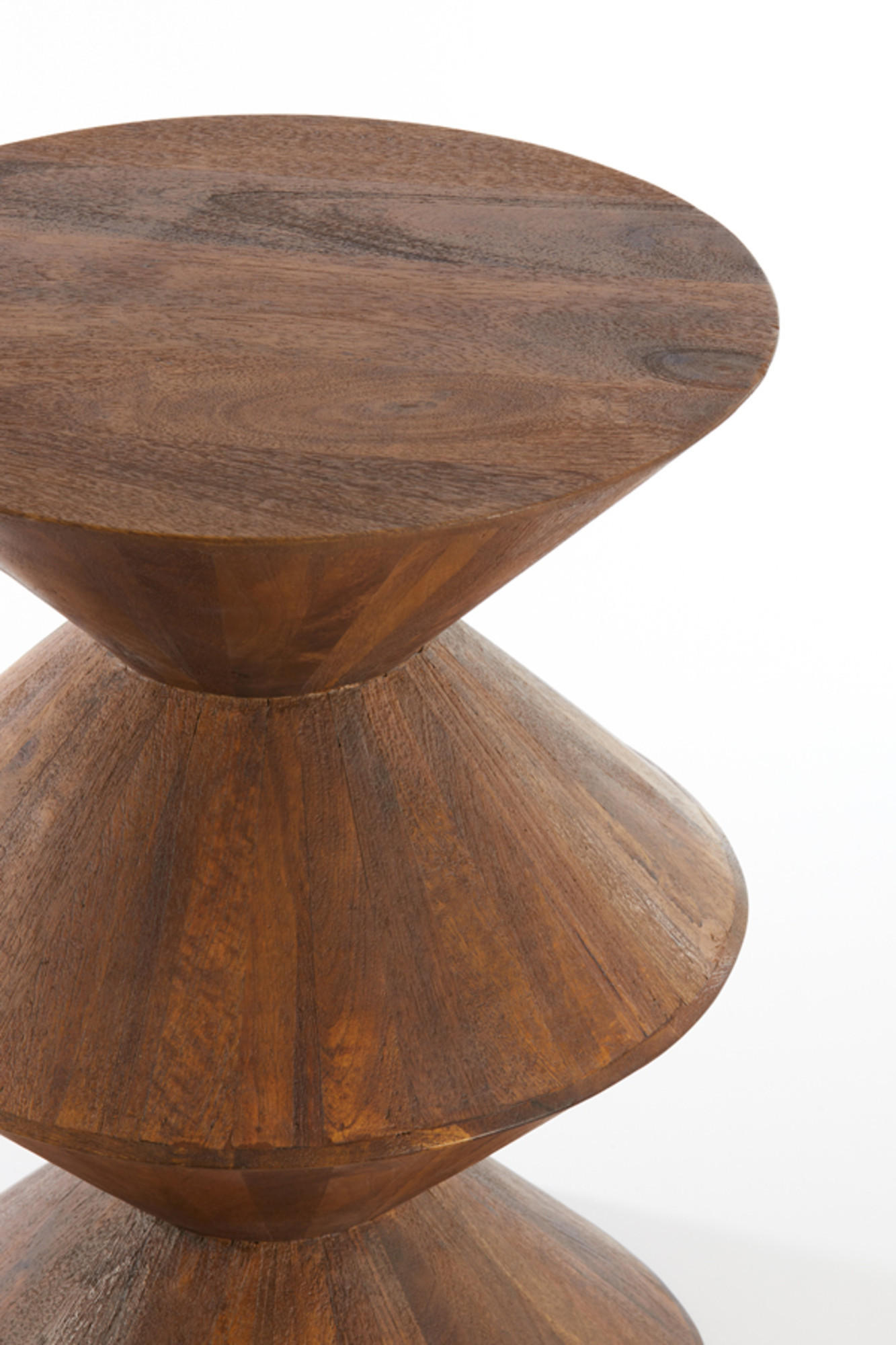 BEISTELLTISCH Larus Braun Ø45/60 cm - Dunkelbraun, Holz (45/45/60cm) - Light & Living