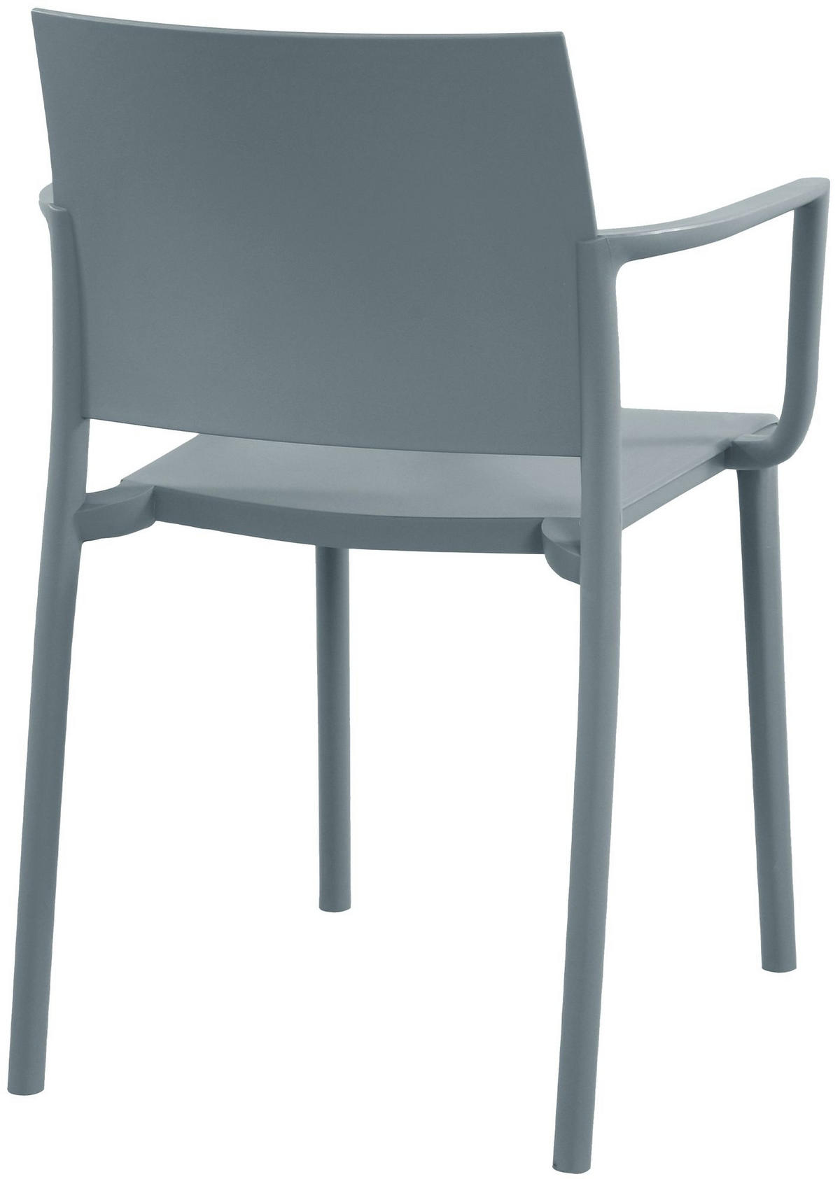GARTENSTUHL Kunststoff Grau - Grau, Kunststoff (57/81/52cm) - CLP