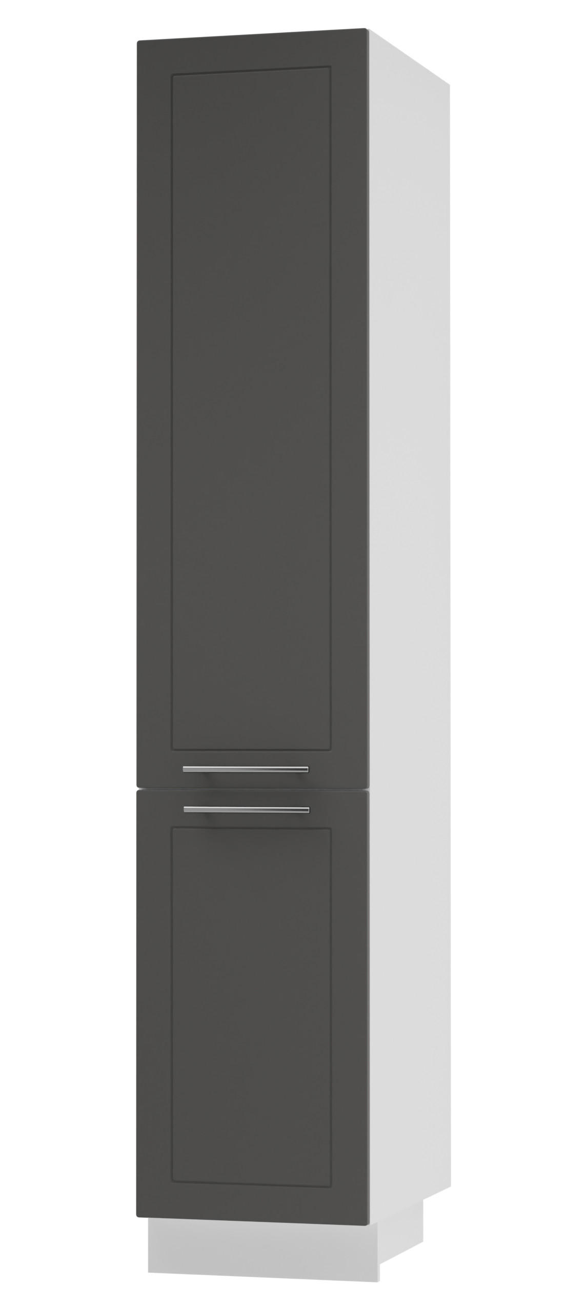 Feldmann-Wohnen Apothekerschrank Graphit, Weiß 40x207x59 cm