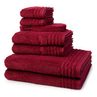 FROTTIERSET Vienna Style Supersoft 8-teilig - Dunkelrot, Textil (50/100cm) - Vossen