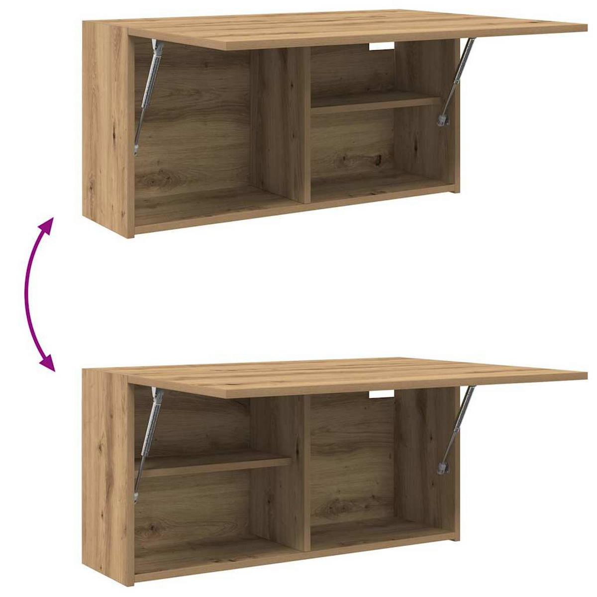 BAD-WANDSCHRANK Artisan-Eiche 80/25/40 Cm Holzwerkstoff - Braun, Holzwerkstoff (25/40/80cm) - vidaXL
