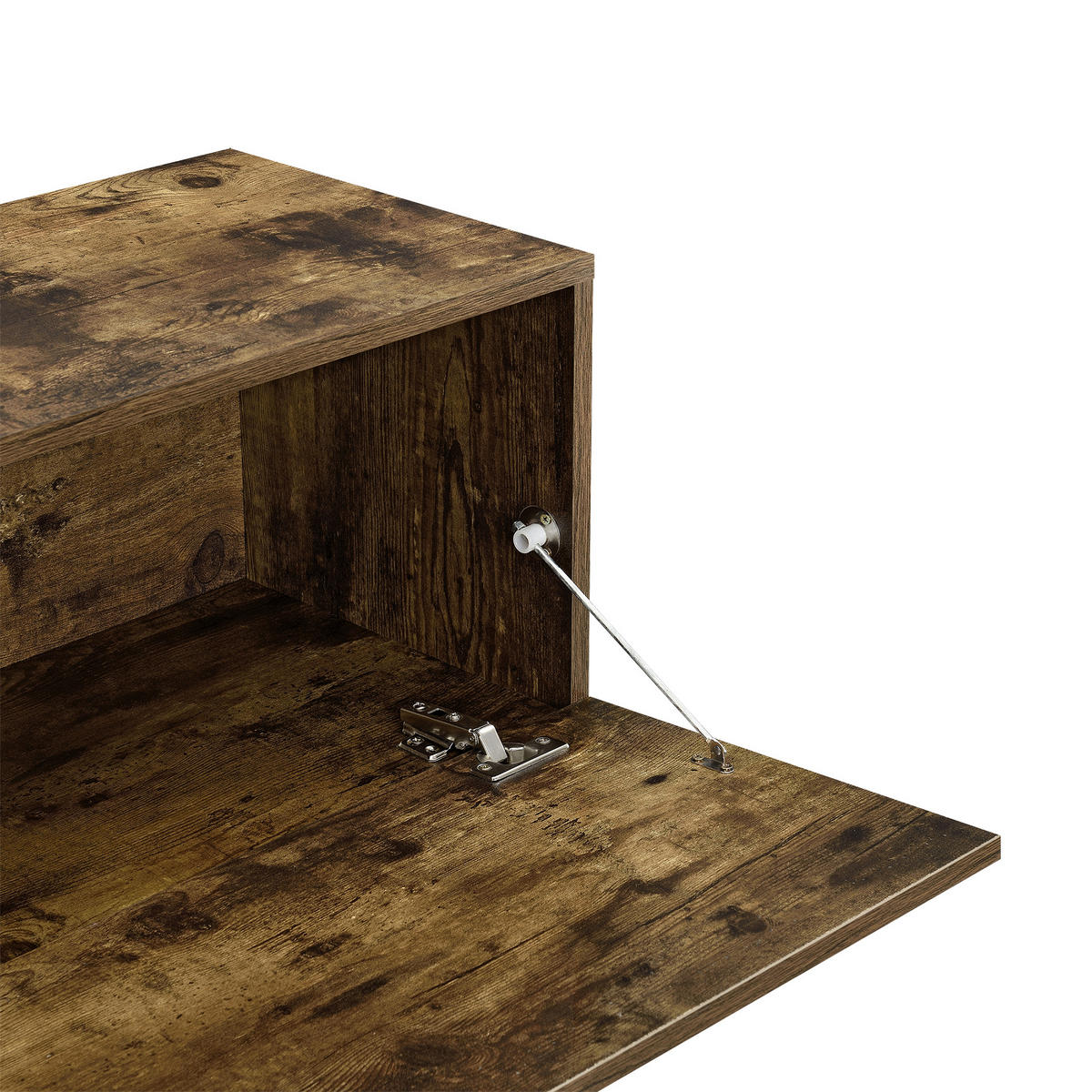 HÄNGELOWBOARD Evaton - Walnussfarben, Holzwerkstoff (140/30/33cm) - [en.casa]