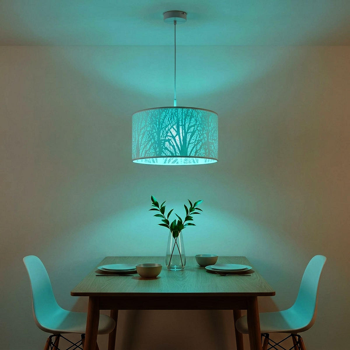 LED HÄNGELEUCHTE PINNI Weiß Baum-Dekor - Weiß, Metall (38/38/120cm) - Globo Lighting