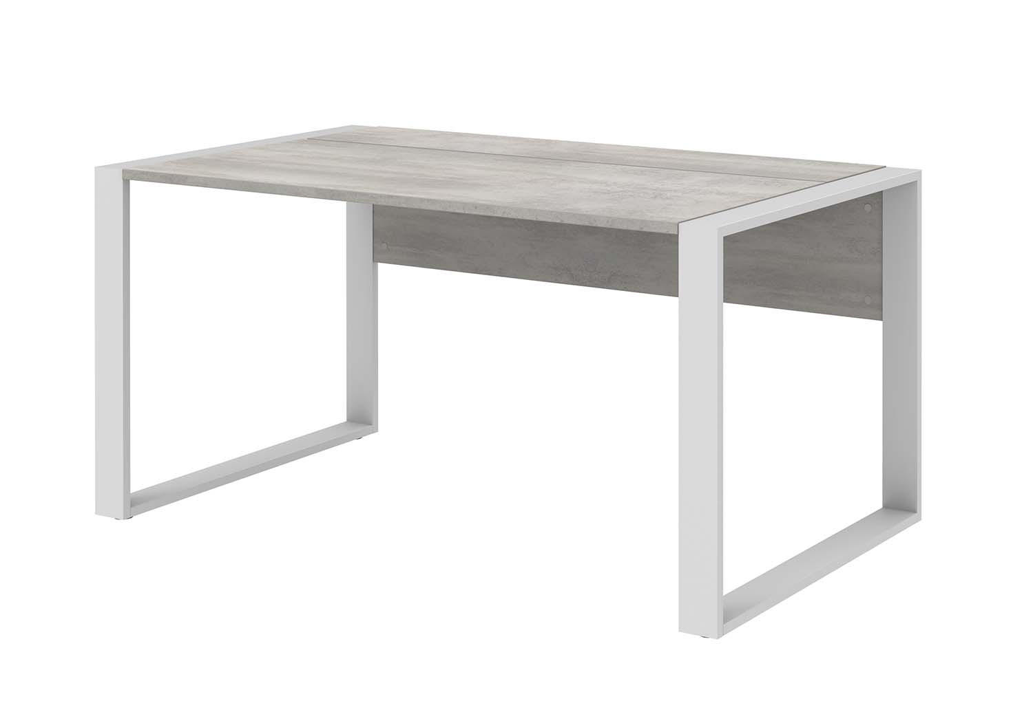 SCHREIBTISCH - 150x80cm - Beton - Grau, Holzwerkstoff (80/150/74cm) - Röhr