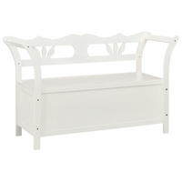 SITZBANK Weiß 107x45x75,5 cm Massivholz Tanne - Weiß, Holz (107/75.5/45cm)