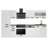 KÜCHENZEILE Cindy 300 cm, mit Arbeitsplatten, Weiß matt - Weiß, Holz (300/204/60cm) - B BELINI GROUP