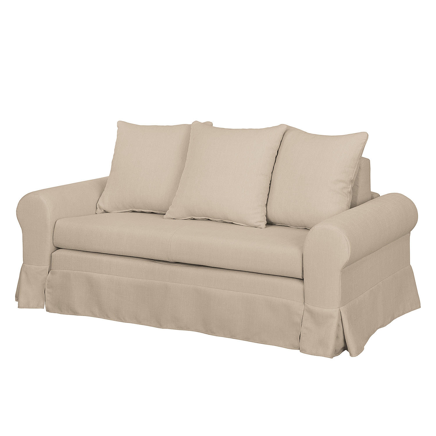 SCHLAFSOFA - Cappuccino, Textil (185/90/90cm) - home24