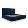 BETT mit Bettkasten und Kopfteil Mamaia aus Samt königsblau 200x200cm - Blau, Textil (200/200cm) - Micadoni