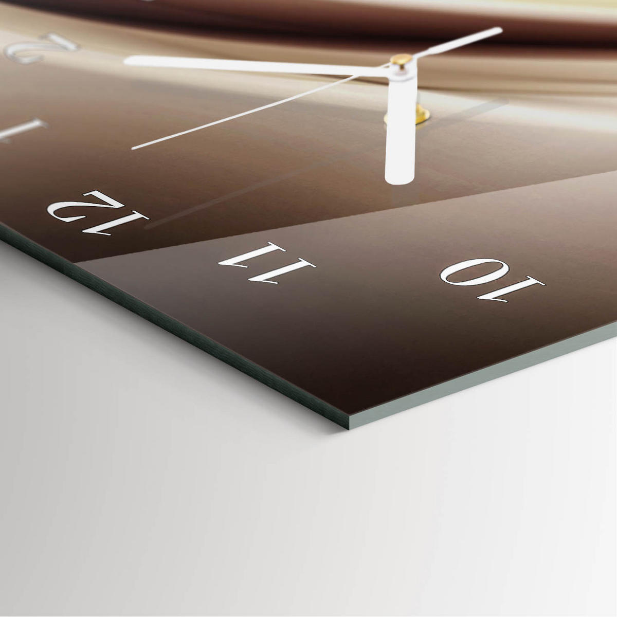 WANDUHR 30x60 cm - Horizont - Braun, Glas (30/60/0.4cm) - TULUP
