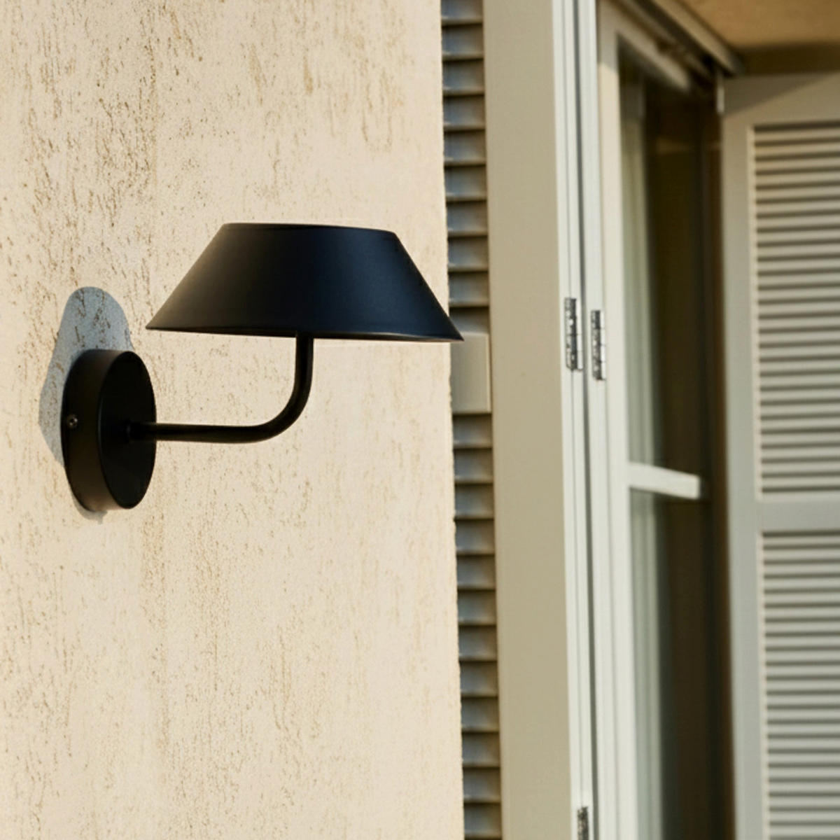 NERIO 100LM Solar-Wandleuchte - Schwarz, Kunststoff (24/20/19cm) - Lumisky