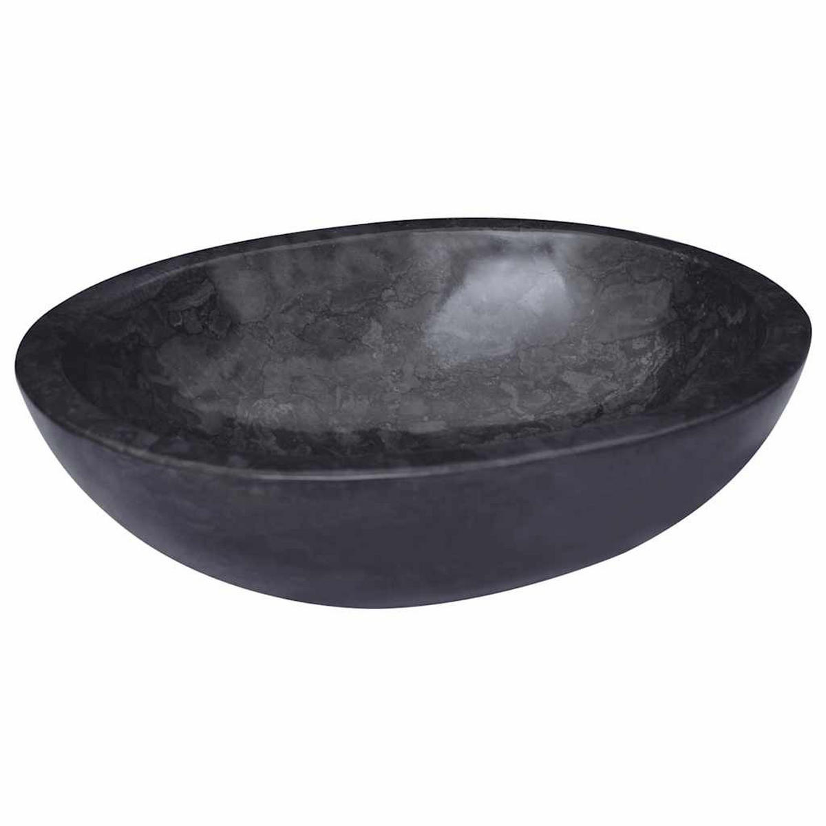 WASCHBECKEN Lashley 53/40/15 cm - Schwarz, Stein (53/15/40cm) - Nettlife