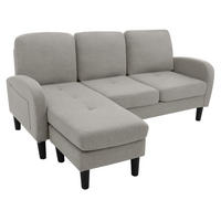 ECKSOFA 166/118/77 cm Grau mit Chaiselongue - Grau, Textil (166/118cm) - Oxeza