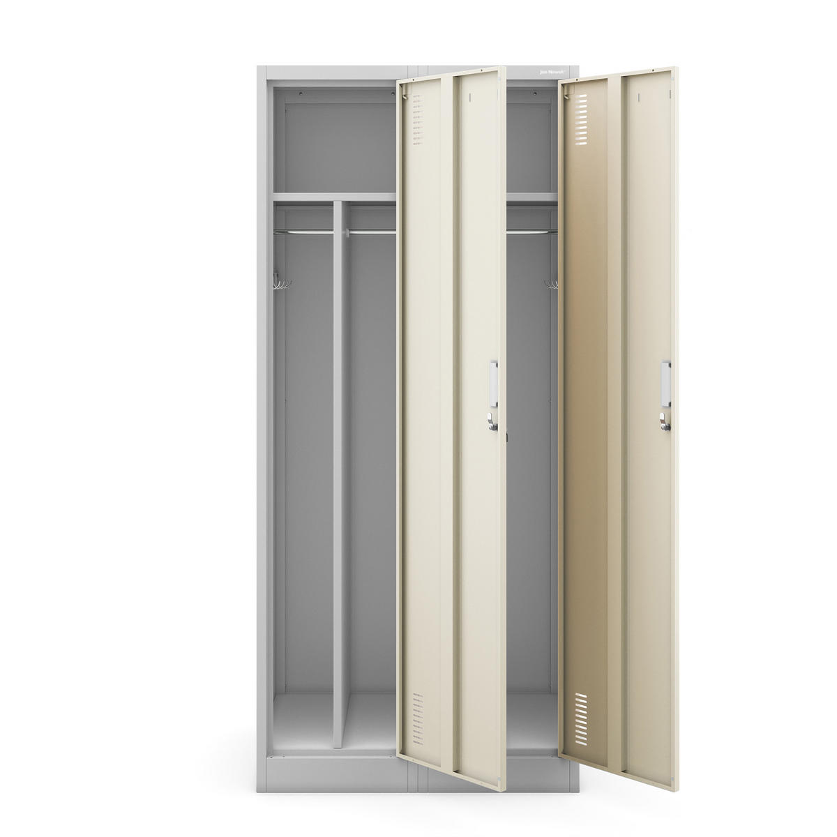 PERSONALSCHRANK KACPER 180x80x50 cm - Grau/Sonoma Eiche, Metall (80/180/50cm) - Jan Nowak
