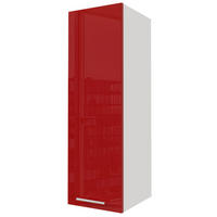 HÄNGESCHRANK Brerra W4/30 Weiß / RAL 3002 karminrot Hochglanz 30 / 32,5 / 96cm - Rot/Weiß, Holz/Holzwerkstoff (30/96/32.5cm) - Feldmann-Wohnen