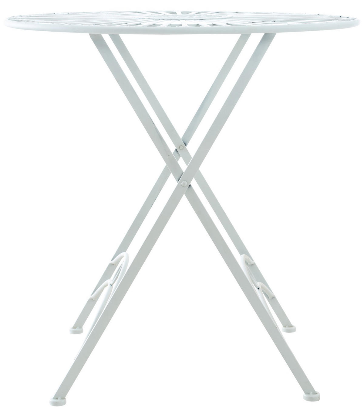 GARTENTISCH Thegel weiß - Weiß, Metall (71/71/71cm) - TPFGarden