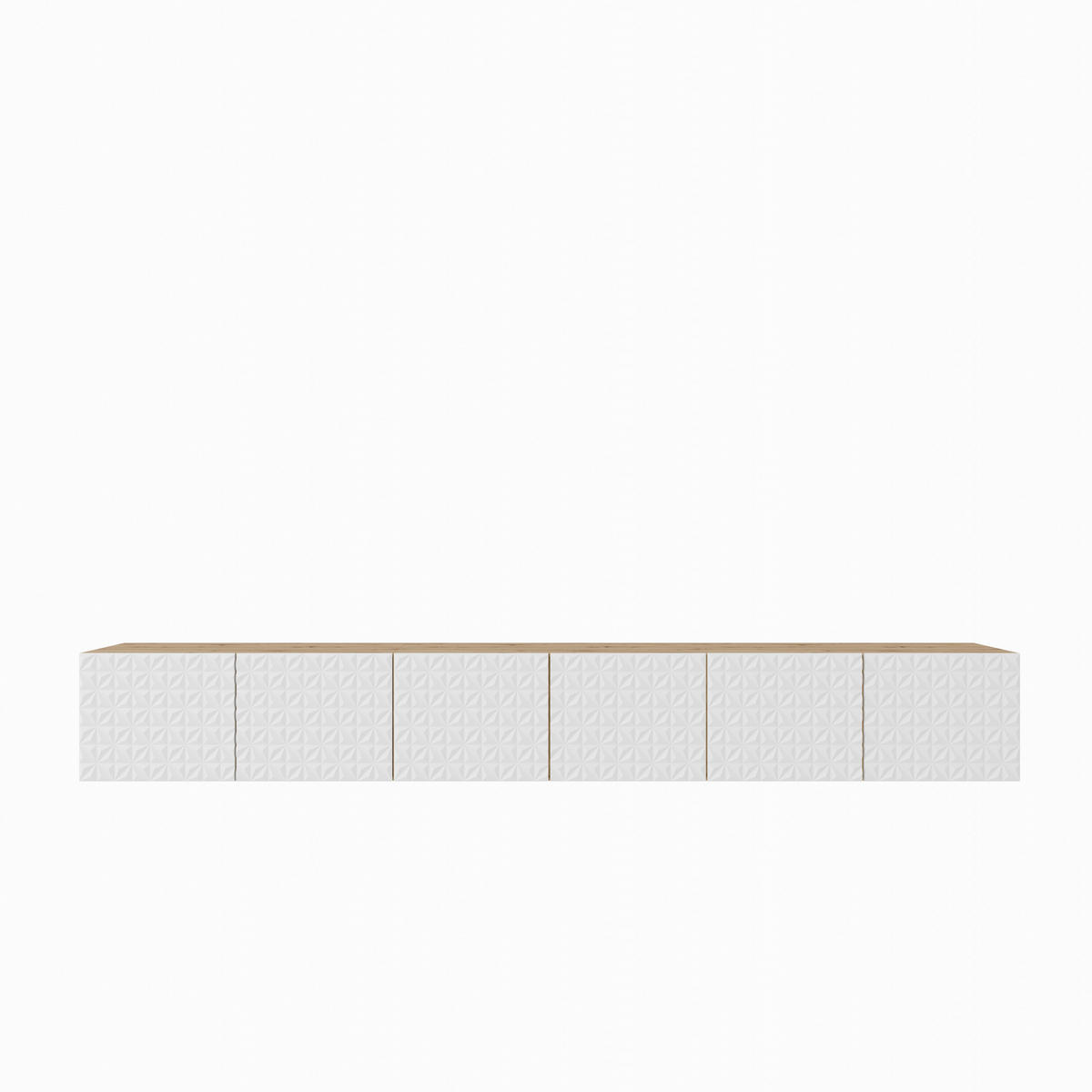 TV-SCHRANK Cali 300 cm, sechstürig, artisan, weiß - Eiche Artisan/Weiß, Kunststoff (300/41/40cm) - Margaret Hadas24