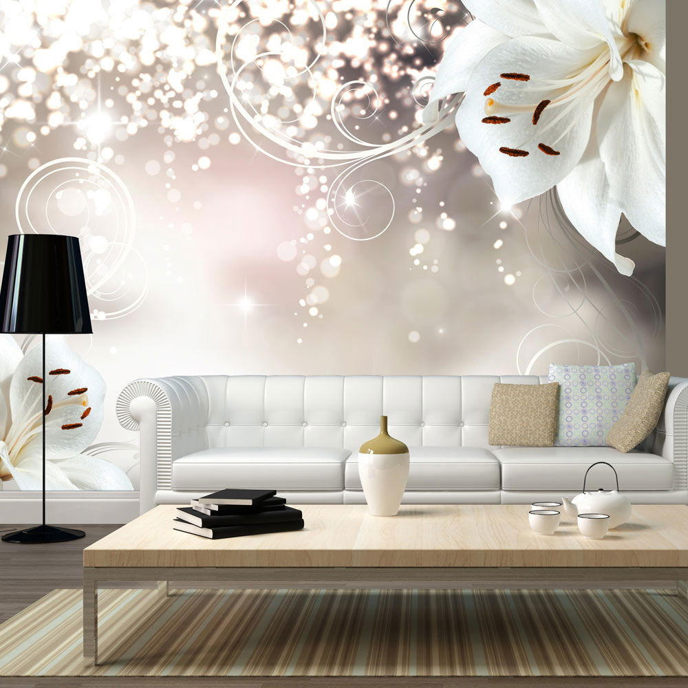 VLIESTAPETE Braun 350/245 cm - Weiß/Braun, Textil (350/1cm) - KUNSTLOFT