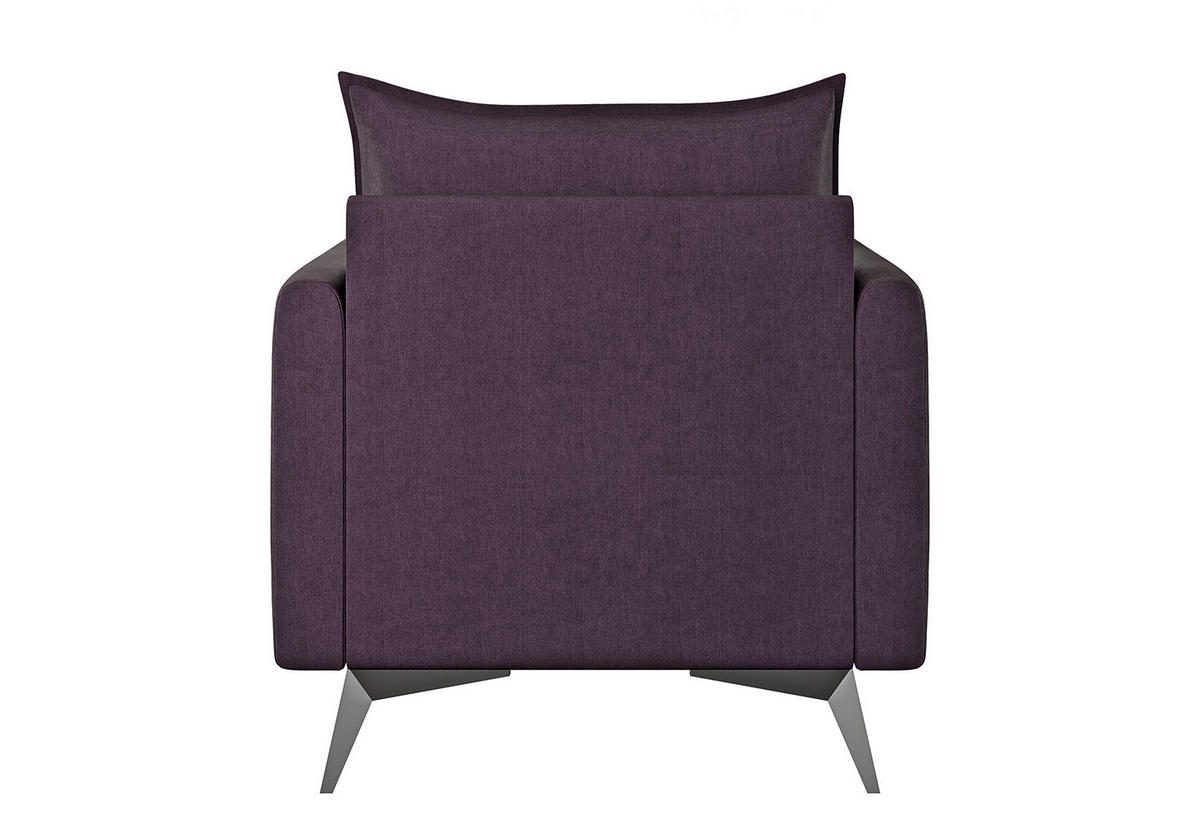 SESSEL Pulse Lila Luxusmicrofaser - Lila/Schwarz, Holz/Textil (74/86/31cm) - S-Style Möbel