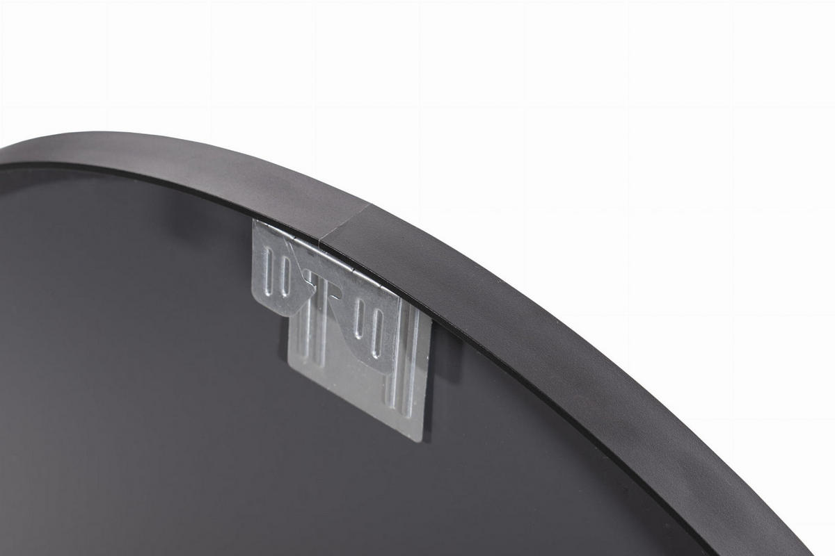SPIEGEL Schwarz 70 cm OSKAR Metallrahmen - Schwarz, Metall (70/70/3.5cm)
