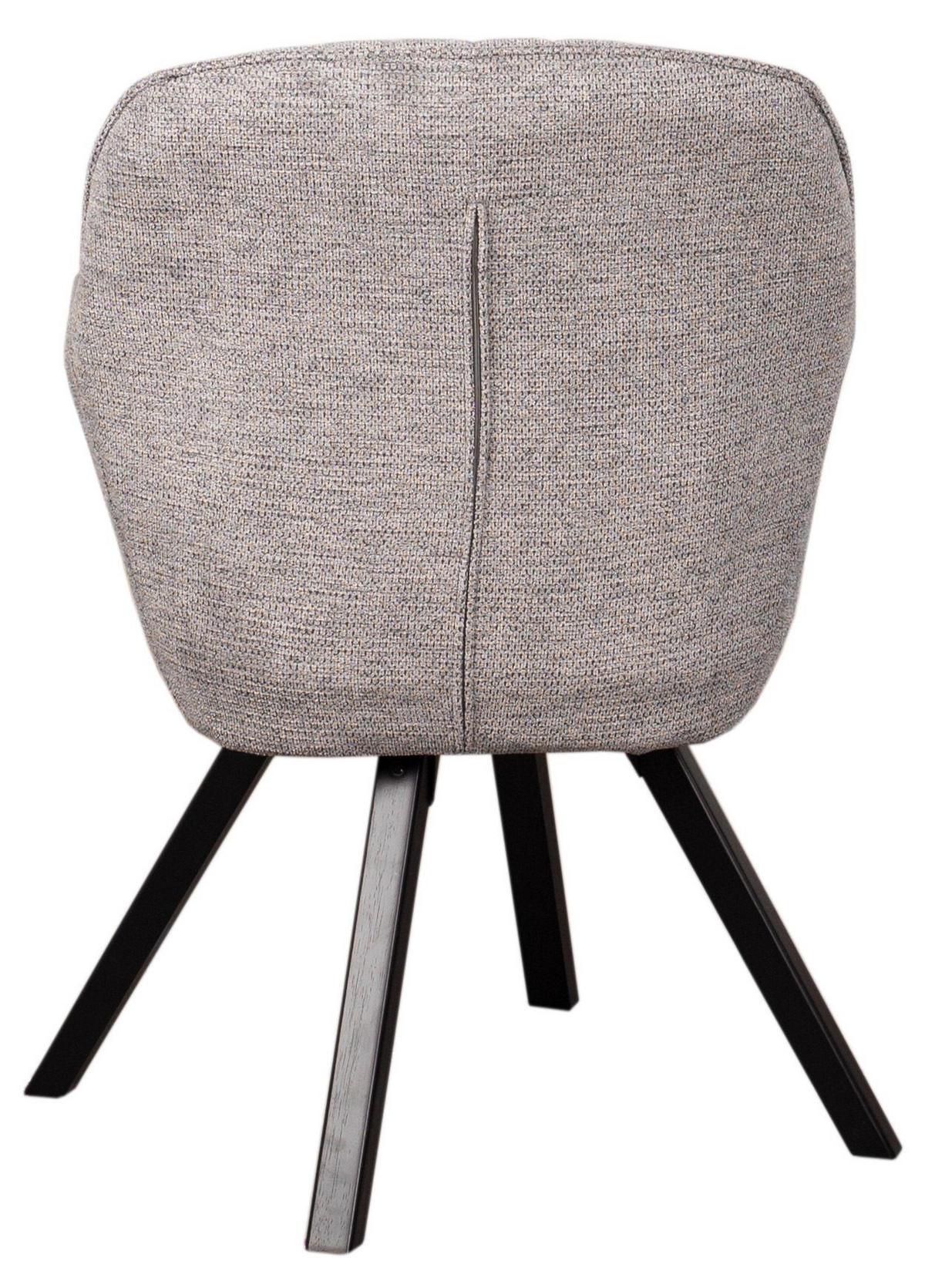 DININGSESSEL Matera - drehbar - hellgrau - Hellgrau/Schwarz, Textil/Metall (59/84/61cm) - bene living