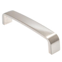 MÖBELGRIFF BA 128mm Griffe Küche abgerundet Küchengriff Edelstahloptik - Edelstahlfarben, Metall (1.9/2.9/13.5cm) - Livingpoint24