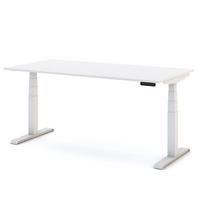 SCHREIBTISCH Elektrisch Höhenverstellbarer Familien Schreibtisch Pitino Signalweiß Signalweiß 180/80/52.5-121cm - Weiß, Holzwerkstoff/Metall (80/180/121cm) - ASSMANN
