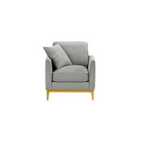 SESSEL Linara-Velluto 15 - Hellgrau, Holz/Textil (81/91/95cm)