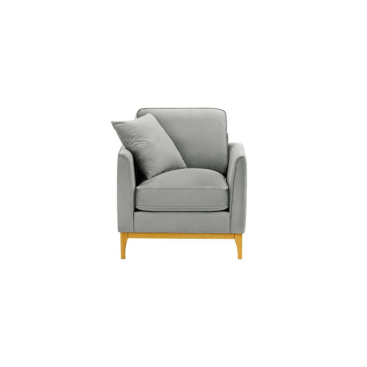 SESSEL Linara-Velluto 15 - Hellgrau, Holz/Textil (81/91/95cm)