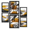 POSTER Set Mit 6 Gattung Nature 2 In Kulissen Abstracts Ästhetische Dekorative Gemälde Für Ihr Wohnzimmer Zuhause A3 & A4 Schwarzer Rahmen - Schwarz, Papier (29/3cm) - Nacnic