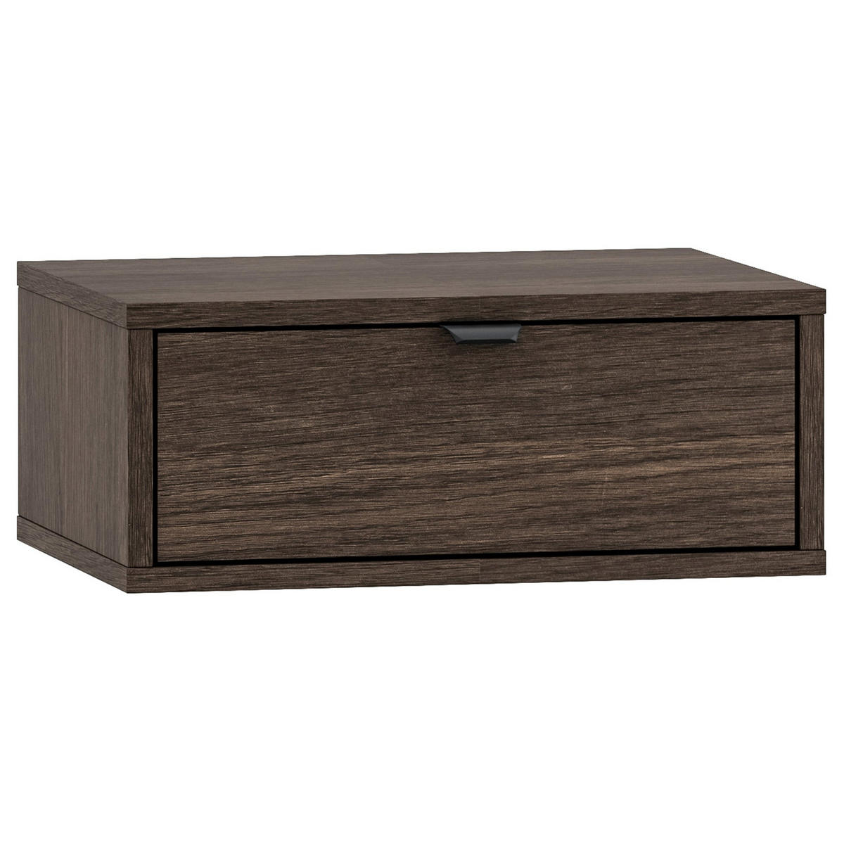 NACHTTISCH HEGGERS Eiche Dunin 45 cm - Dunkelbraun/Goldfarben, Holzwerkstoff/Metall (45/18/33cm) - Selsey