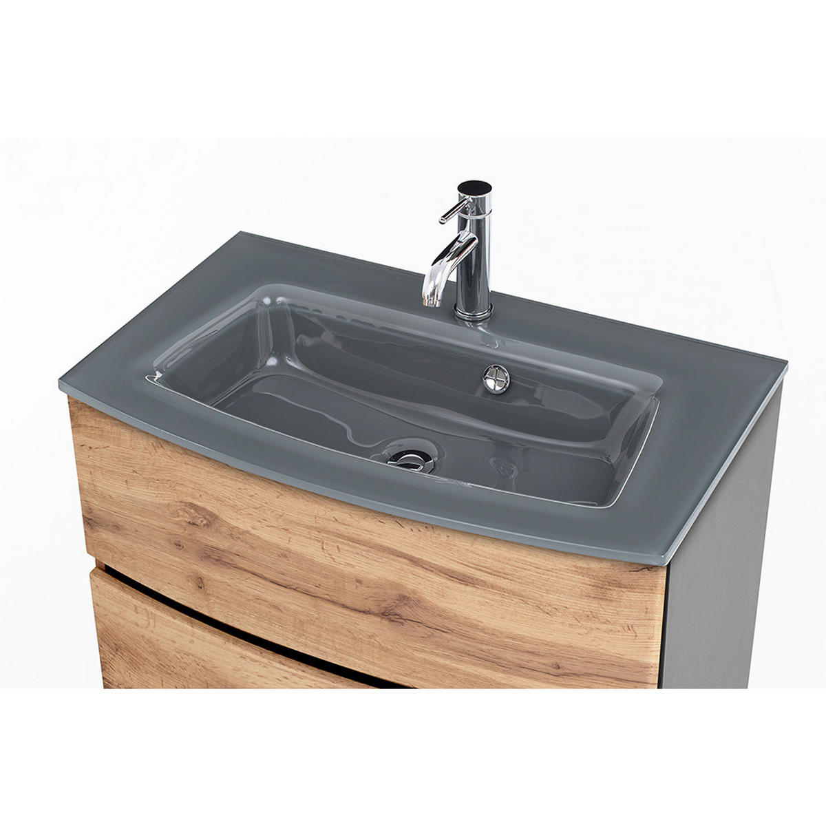 BADMÖBEL-SET 5-TLG. Lauria-03 - Braun, Holzwerkstoff (190/200/49cm) - Lomado