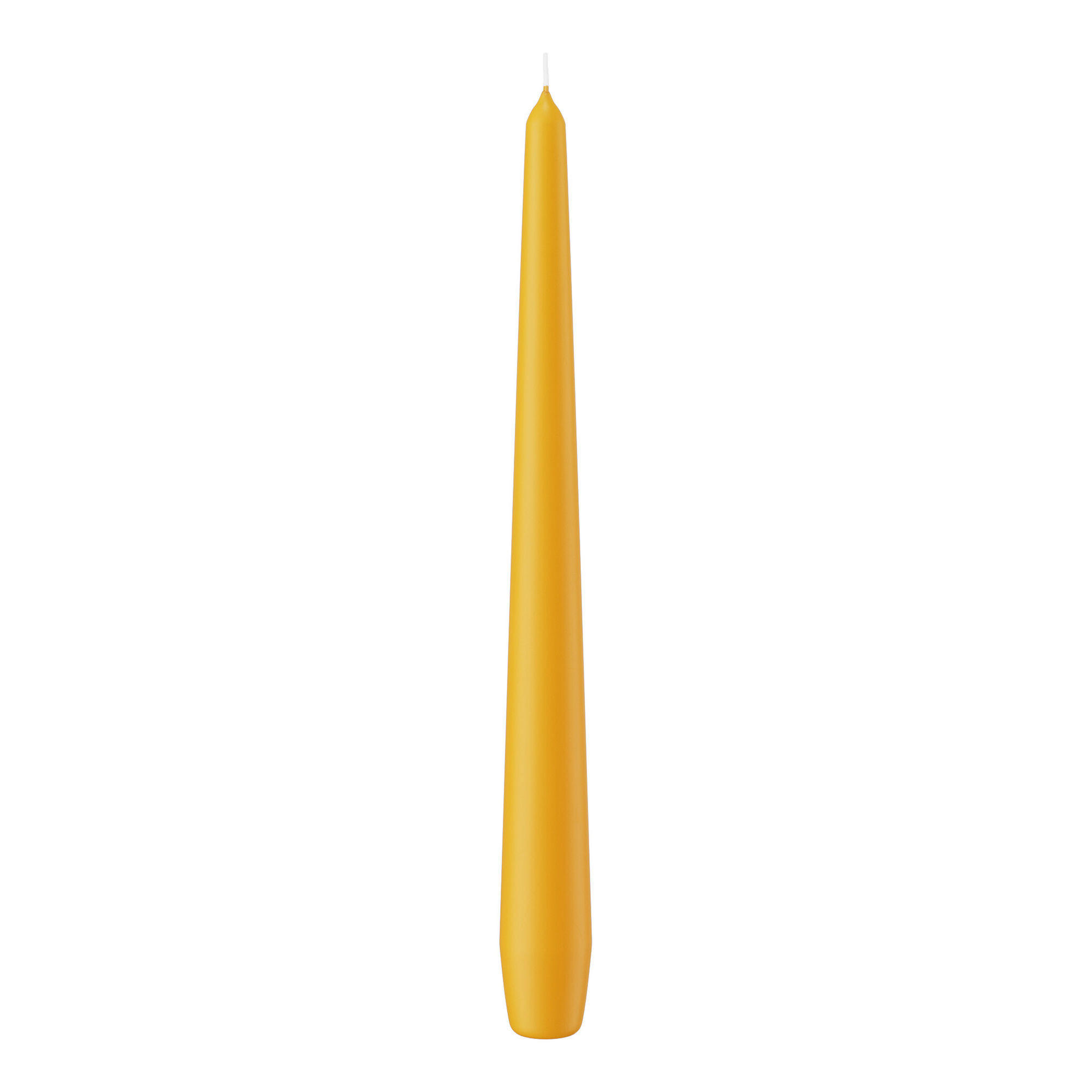 SPITZKERZEN (konische Kerzen) Gelb 250 x Ø 25 mm, 12 Stück - Gelb, Paraffin (2.5/25/25cm) - Wiedemann Kerzen