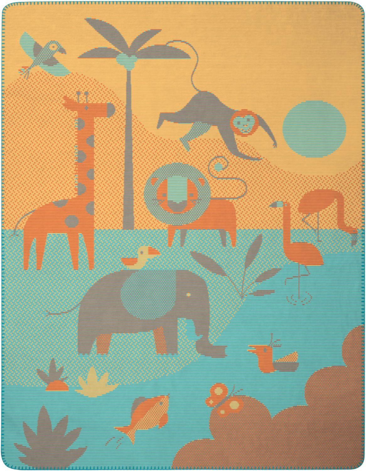 KINDERDECKE Lovely & Sweet Expedition 75 x 100cm - Multicolor, Textil (75/100cm) - Biederlack